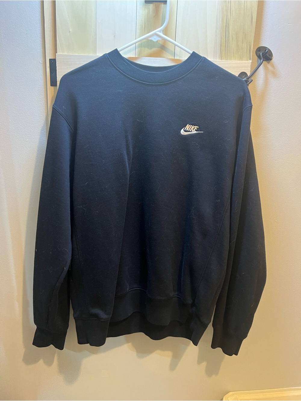 Nike Black Crewneck Sweatshirt with White Swoosh